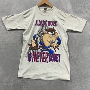 Vintage Looney Tunes Shirt‎ Mens Large Taz A Dad's work is never done 90s
